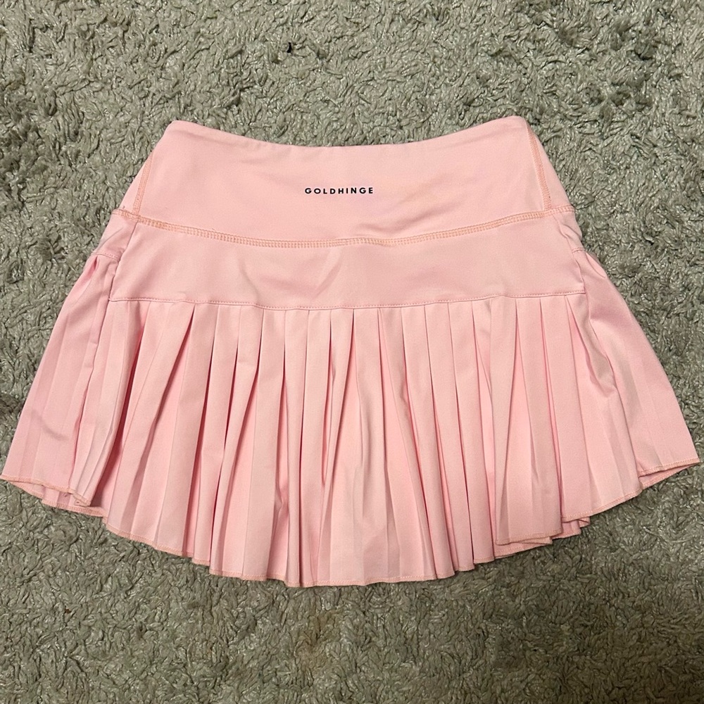 Goldhinge pleated skirt pink size M